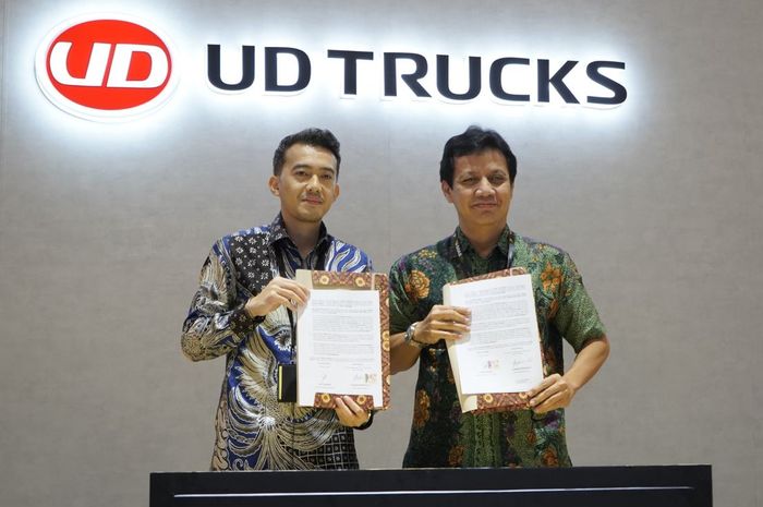 ud trucks, GIIAS 2025, Patra Logistik, Jawab Tantangan Logistik, Astra UD Trucks dan Patra Logistik Tandatangani MoU Pemeliharaan Armada BBM di GIIAS 2025