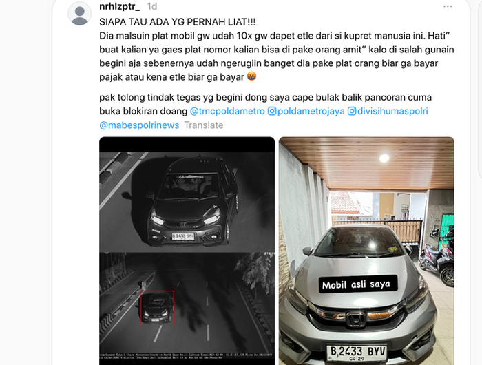 pelat nomor, tilang elektronik, ETLE salah alamat, tilang salah sasaran, Sanggah Tilang Elektronik, Jangan Pasrah, Begini Alur Menyanggah Tilang Elektronik Salah Alamat