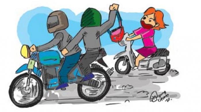 jambret, jambret bermotor, pemotor kejar jambret, Ponsel Dirampas di Jalan, Wanita Ini Sukses Bikin Jambret Bermotor Tersungkur