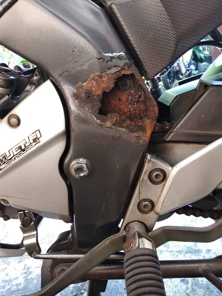 motor bekas, rangka motor, dampak malas cuci motor, risiko malas mencuci motor, malas cuci motor, Waspada Rangka Motor Jadi Begini Buat Yang Malas Cuci Motor Bekas