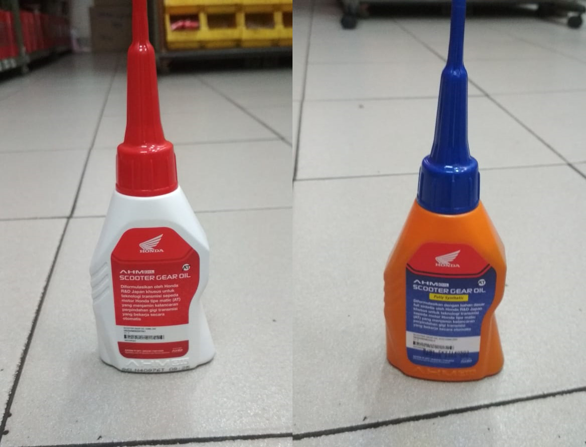 motor matic, oli gardan, gardan motor matic, oli gardan motor matic, beda oli tipe oli gardan ahm oil, Perbedaan Oli Gardan AHM Oil Botol Putih dan Oranye Buat Motor Matic