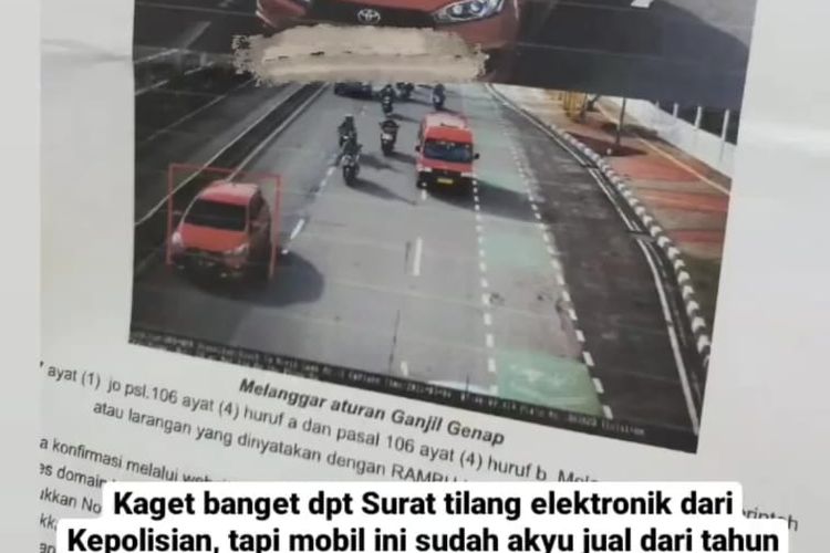 tilang, tilang elektronik, ETLE salah alamat, Mobil Dijual Kena ETLE, Konfirmasi ETLE, Mobil Sudah Dijual Masih Dapat Surat Tilang Elektronik? Segera Lakukan Ini