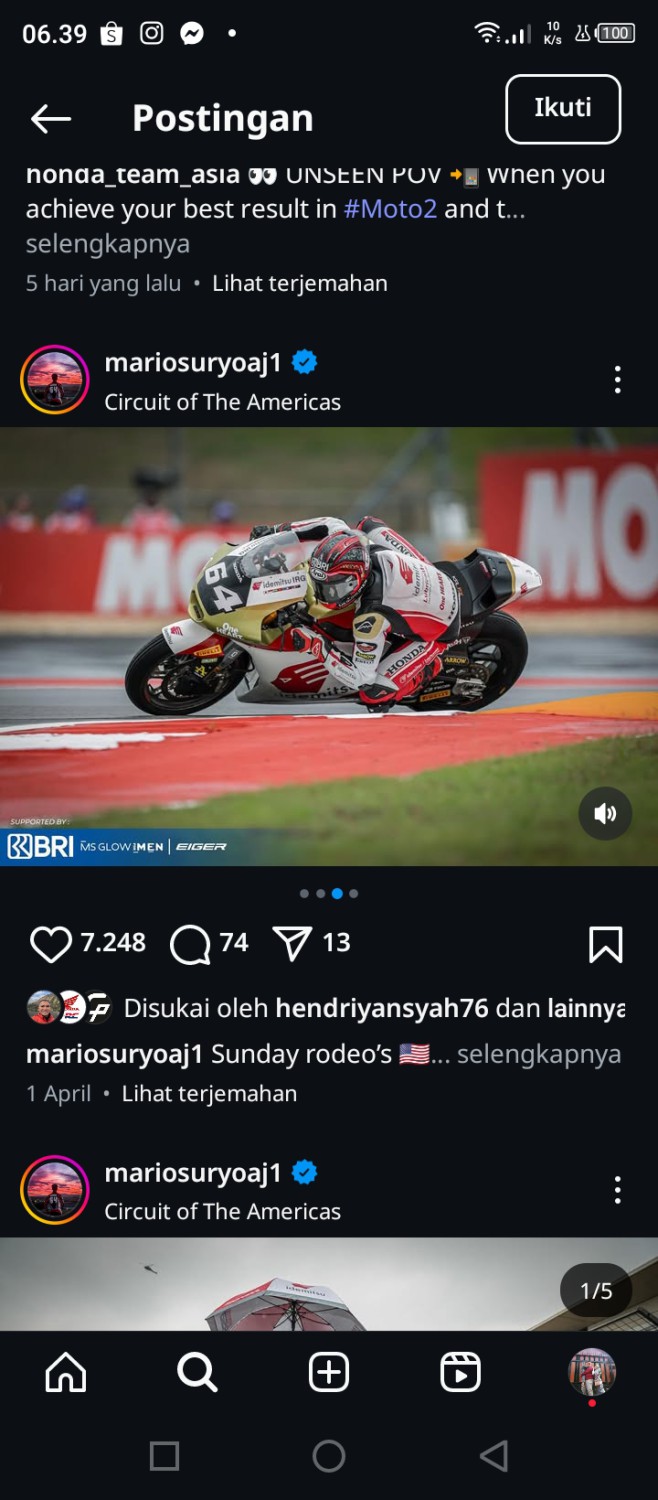 Moto2, astra honda motor, honda team asia, mario suryo aji, mario aji, Mario Aji Sah Tetap di Moto2 Tahun Depan, Posisi Ini Jadi Target Utama