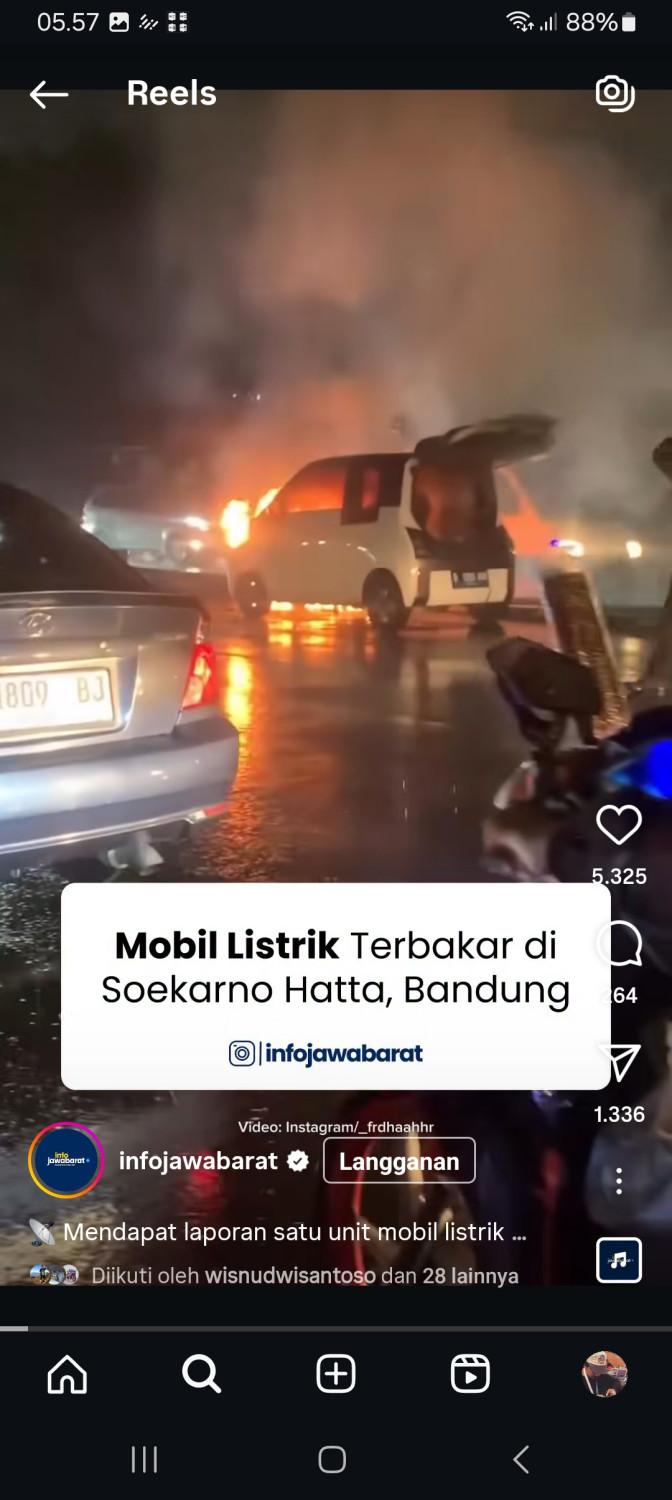 rano karno, motor listrik terbakar, Mobil Listrik Terbakar, Kebakaran Kendaraan Listrik, Kendaraan Listrik Terbakar, Beda Penanganan, Bang Doel Minta Damkar DKI Siapkan Tim Khusus Kebakaran Kendaraan Listrik