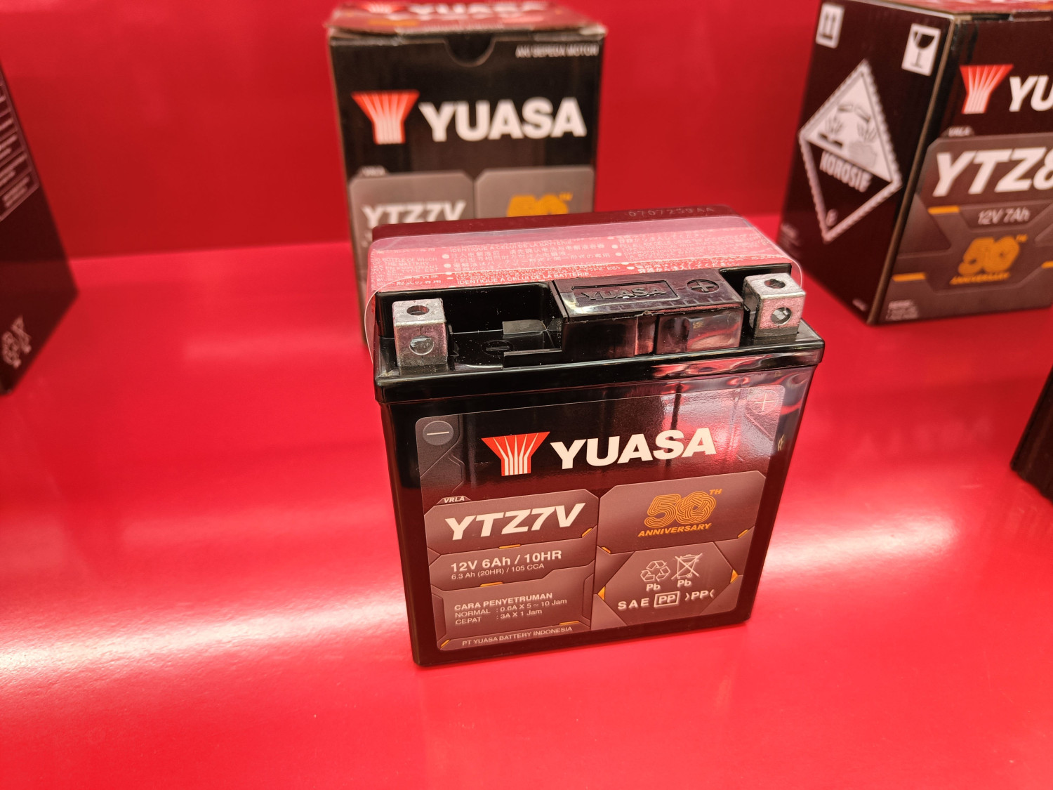 label, vario, yuasa, IMOS 2025, Aki Motor Yuasa Hadir di IMOS 2025, Pakai Kemasan Baru Nih