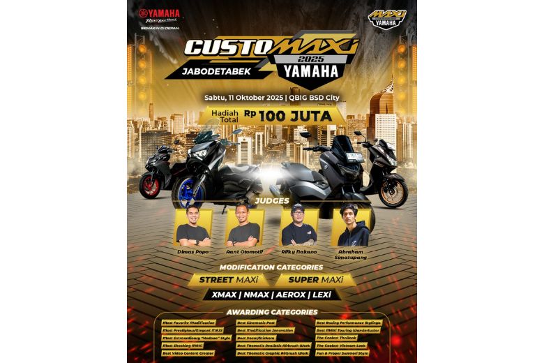 customaxi yamaha, qbig bsd, Modifikator Jabodetabek Bersiap, CustoMAXi  2025 Segera Hadir Di BSD City