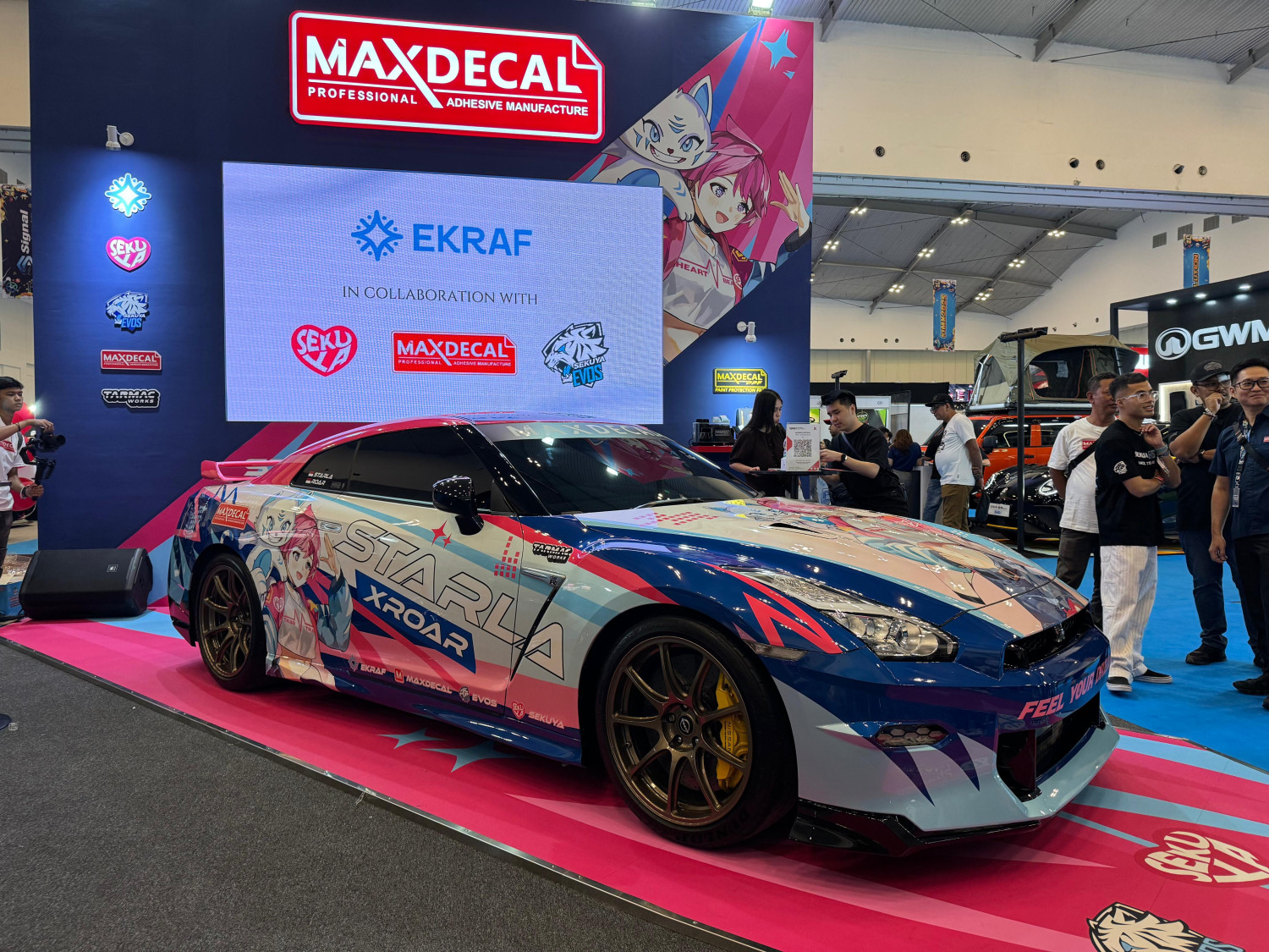 anime, starla, roar, nissan gtr r-35, maxdecal, EVOS Abu, Sekuya, IMX 2025, MaxDecal x SekuyaEVOS, Gabungkan Dunia Otomotif dan Esport Lewat Nissan GTR R-35