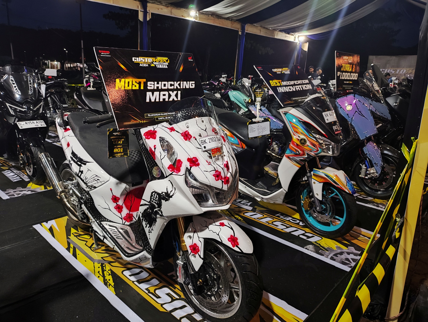 Yamaha Lexi, customaxi, modifikasi maxi yamaha, Yamaha XMAX Rp 400 Juta, CustoMAXI 2025 Aceh, CustoMAXI 2025 Aceh Jadi Penutup, XMAX Sultan Ini Juara Satu Dengan Budget Rp 400 Jutaan