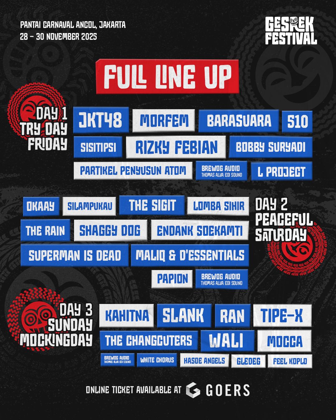 the grand tour, Pantai Carnaval Ancol, GSrek Indonesia, Gesrek Festival 2025, ADV Rally 2025, GSrek Indonesia Rayakan 10 Tahun, Bakal Gelar ADV Rally 2025 dan Festival Musik Raksasa di Ancol