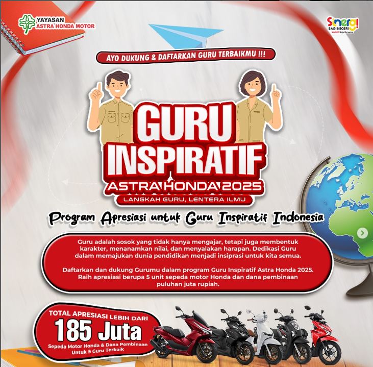 Yayasan Astra Honda Motor, wahana makmur sejati, astra honda, Guru Inspiratif Astra Honda, Seleksi Penghargaan Guru Inspiratif Astra Honda 2025 Jakarta-Tangerang, Empat Nama Ini Lolos