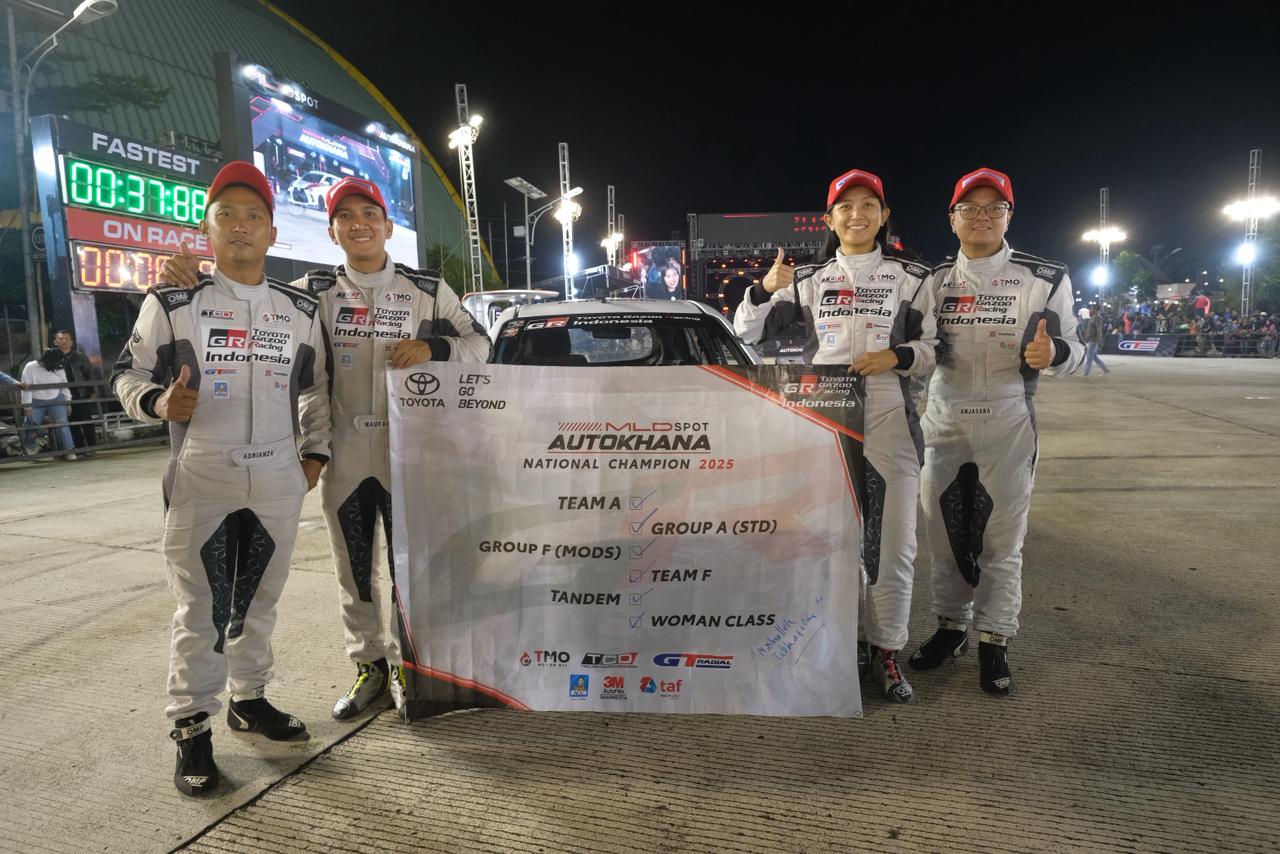 gt radial, Toyota Gazoo Racing, pt gajah tunggal tbk., TGRI, Champiro SX2, Kejuaraan Nasional Autokhana 2025, New Agya GR Sport, Didukung Performa Ban GT Radial, TGRI Sapu Bersih 6 Gelar Juara Nasional Autokhana 2025