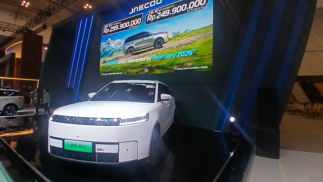 mobil listrik, Jaecoo Indonesia, Jaecoo J5 EV, GJAW 2025, Di GJAW 2025 Harga Jaecoo J5 EV Tidak Berubah, Kantongi SPK Lebih 6 Ribu Unit