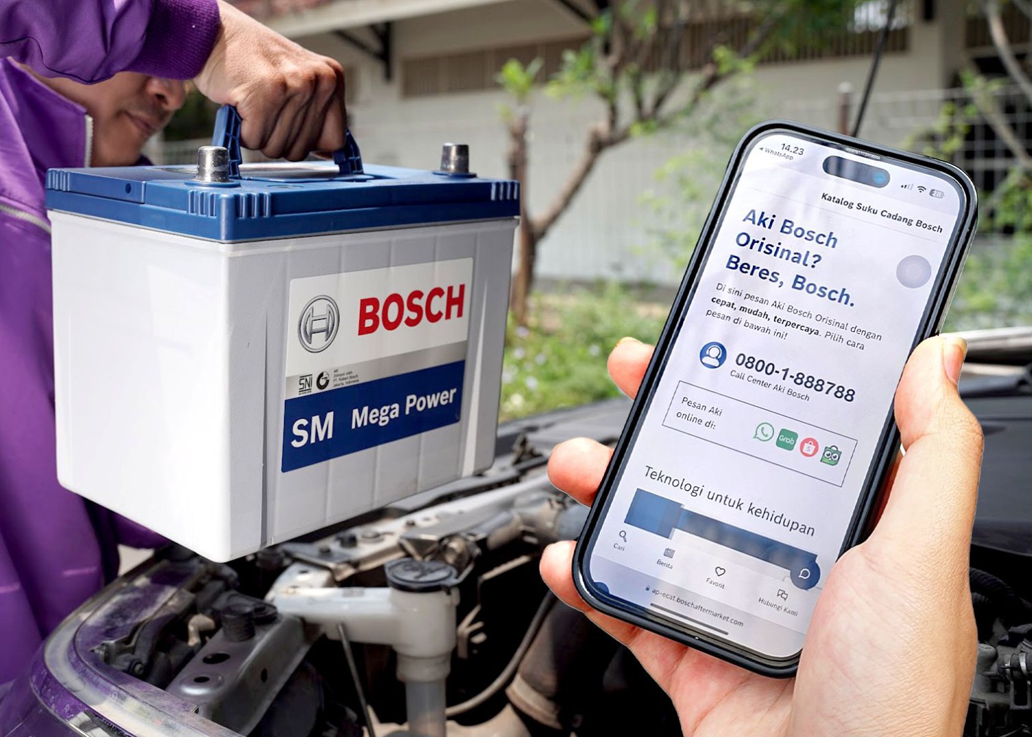 aki bosch, Bosch Mobility Aftermarket, Beli Aki Bosch Bisa Lewat Aplikasi di Hp, Ganti di Bengkel Juga Lebih Cepat
