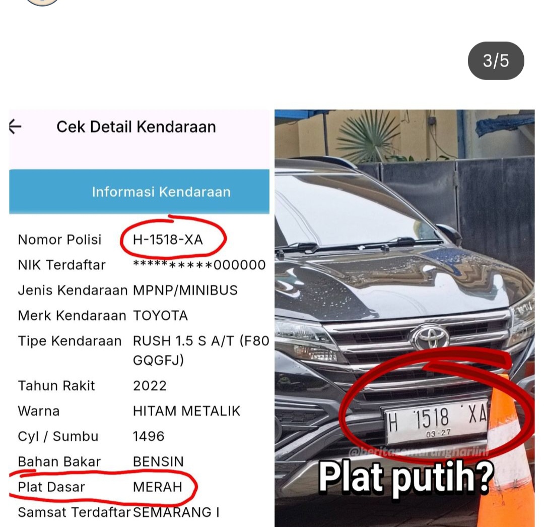 pelat nomor, tilang, plat nomor, Pelat dinas, Pelat Merah Ganti Kostum, Mobil Dinas Ketahuan Ngaspal Pakai Plat Pribadi