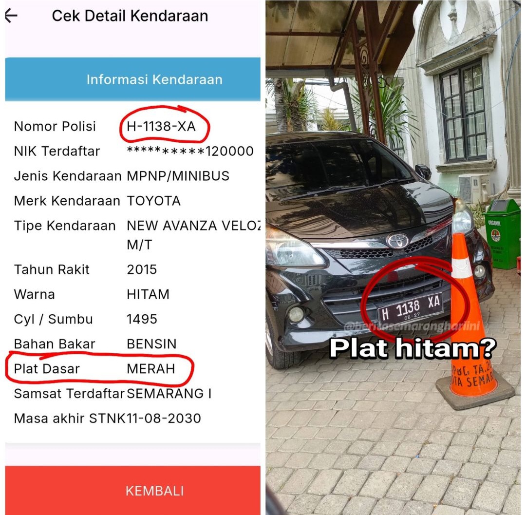 pelat nomor, tilang, plat nomor, Pelat dinas, Pelat Merah Ganti Kostum, Mobil Dinas Ketahuan Ngaspal Pakai Plat Pribadi