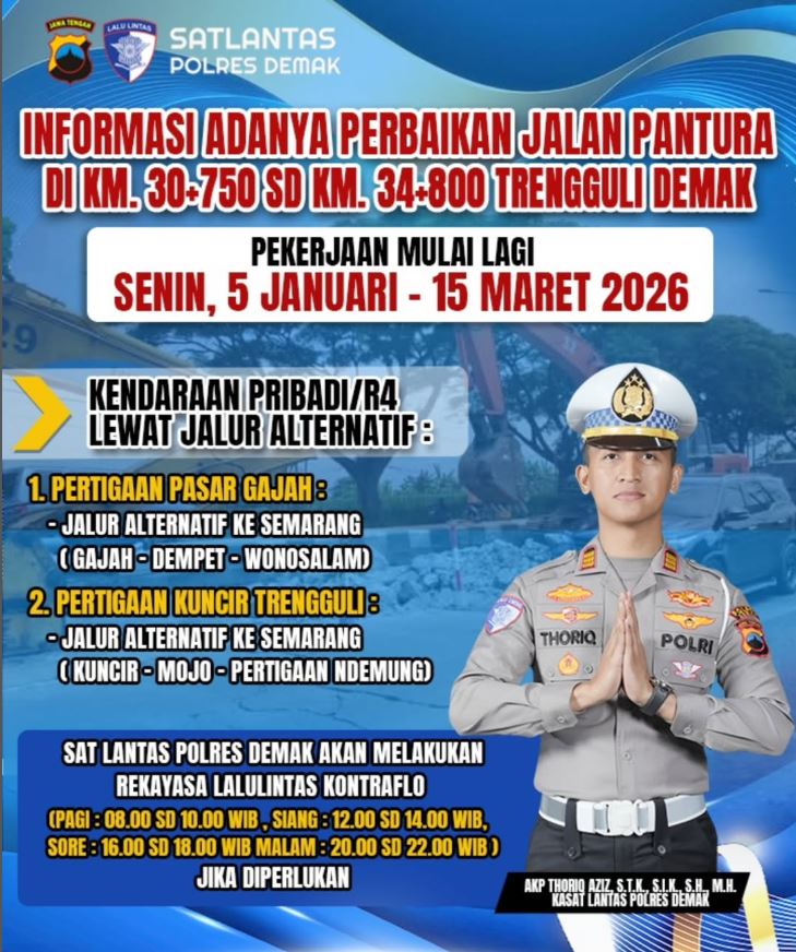 jalan pantura rusak, Pantura Semarang-Demak, Proyek Jalan Pantura, Rute Pantura Semarang-Demak, Hindari Pantura Semarang-Demak Sampai Maret 2026, Rute Alternatif Lewat Sini