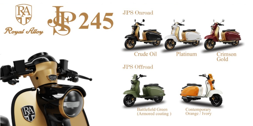 Royal Alloy, skutik klasik, JPS Darwinbro 245, Jhon Player Special Darwinbro, Royal Alloy Luncurkan JPS 245, Harganya Capai Diangka Segini
