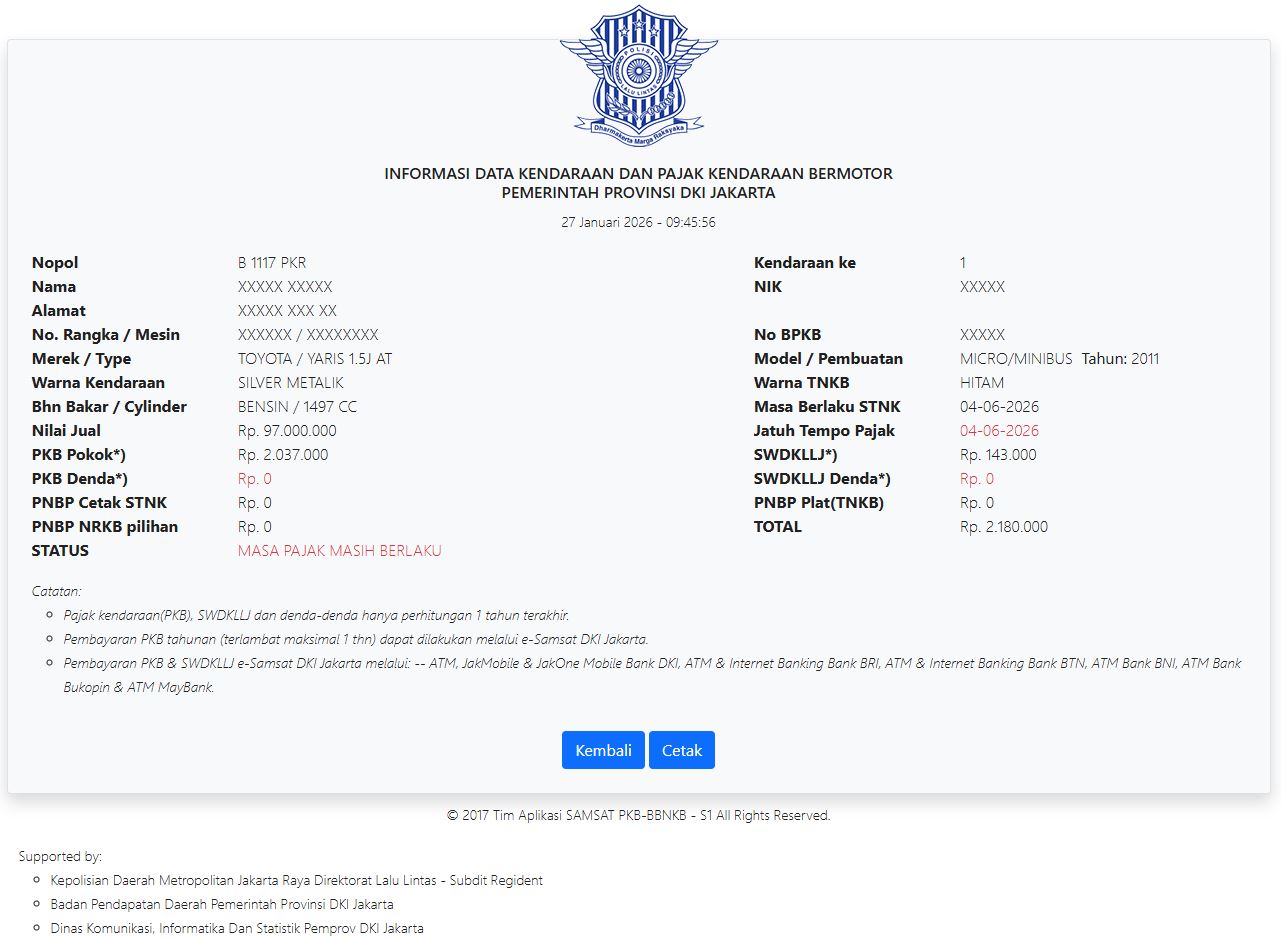 Cek pajak online, Aplikasi Cek Pajak Kendaraan, cek pajak kendaraan online, Pajak Kendaraan Jakarta, Cek Pajak Online Jakarta, Sat Set, Begini Cara Cepat Cek Denda Pajak Kendaraan di DKI Jakarta