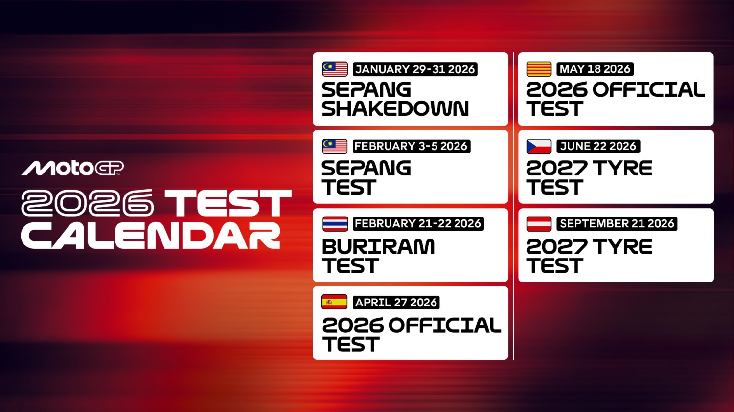 Moto2, Moto3, tes pramusim motogp, motogp 2026, jadwal motogp 2026, Seluruh Pembalap Mulai Tes Bareng Hari Ini, Simak Jadwal Lengkap Tes MotoGP 2026
