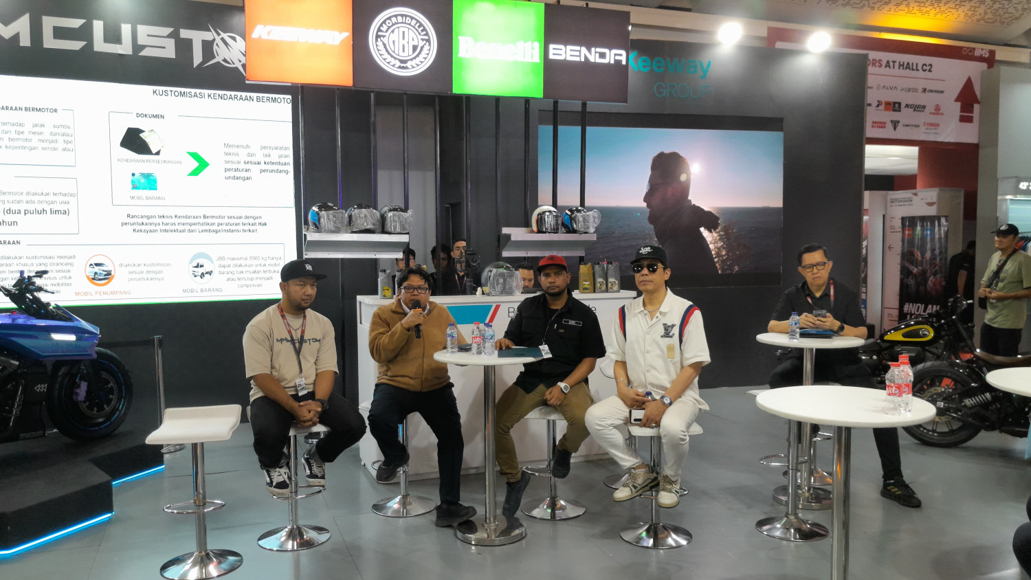 kemenhub, motor custom, benelli, IIMS 2026, Bengkel Kustom Mulai Masuk Jalur Resmi, Ditjen Hubdat Sosialisasi Sertifikasi di IIMS 2026
