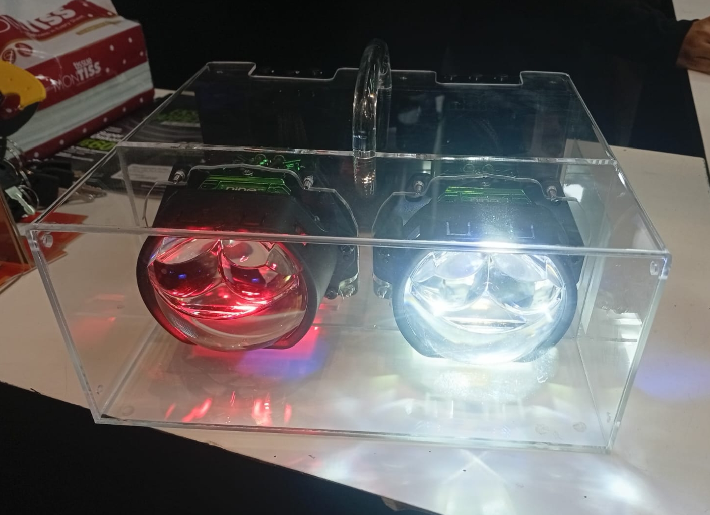 LED projektor, lampu laser, nine luximos, Nine Autoseries, IIMS 2026, NINE Luximos Luncurkan Dua Lampu LED Projector Double Laser, Harga Spesial di IIMS 2026