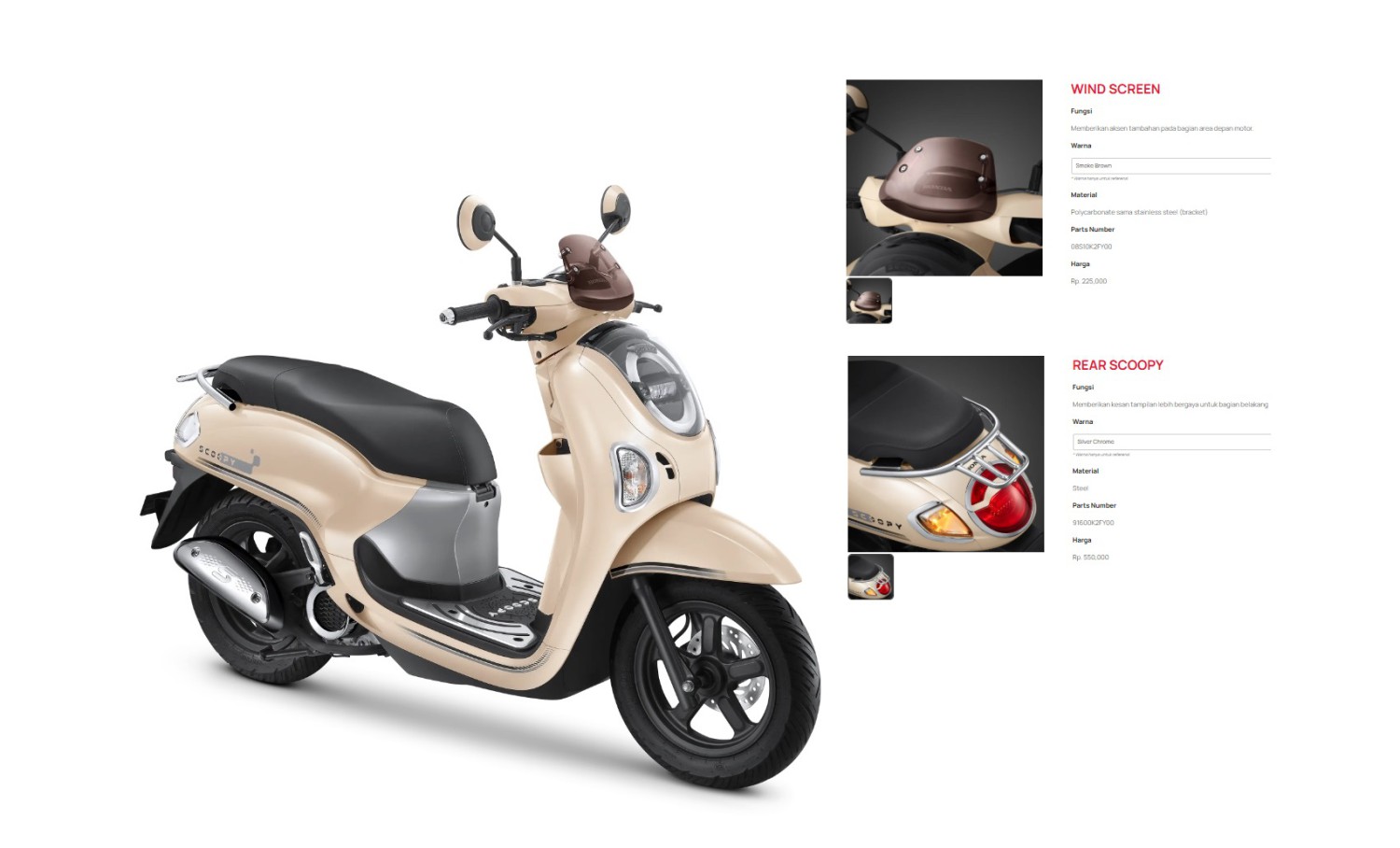 honda scoopy, modifikasi honda scoopy, Harga honda scoopy, aksesori honda scoopy, scoopy modifikasi, Pas Buat Cewek, Pengin Honda Scoopy Makin Unyu? Cukup Pasang Aksesori Resmi Ini