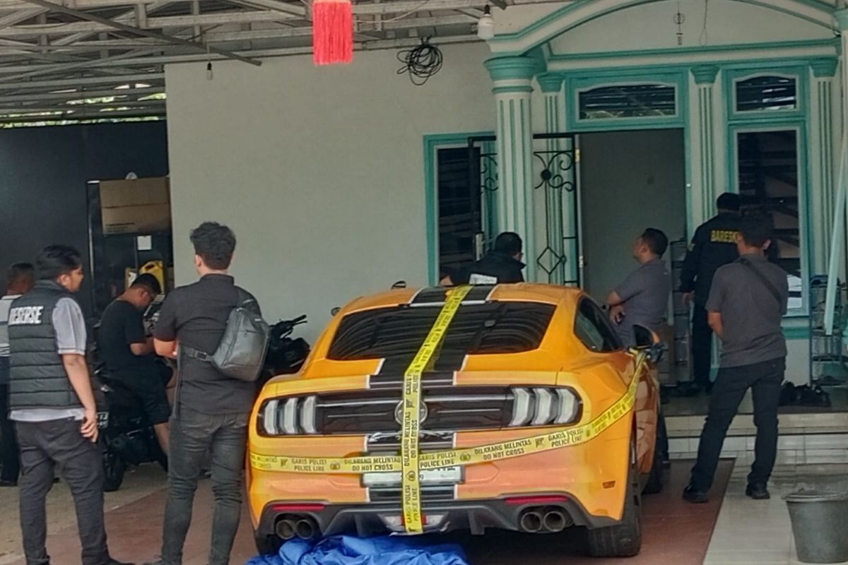 polisi, ford mustang, bangka belitung, Ford Mustang EcoBoost, Penyelundupan Timah, Ford Mustang EcoBoost Dililit Garis Polisi, Terlibat Kasus Penyelundupan Timah ke Malaysia di Babel