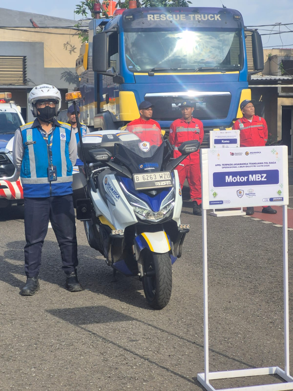 jasa marga, tol MBZ, Motorist, Jelang Libur Lebaran, Honda Forza 250 Dikerahkan Patroli di Tol Layang MBZ