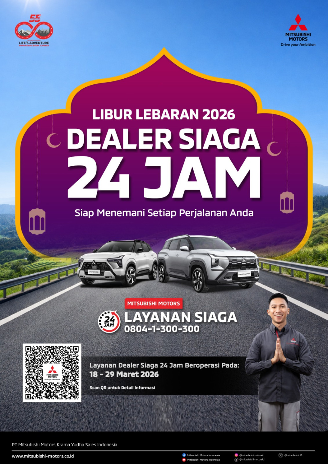 mudik, mitsubishi motors, pt mitsubishi motors krama yudha sales indonesia (mmksi), Program Diler Siaga, Mitsubishi Siagakan 65 Jaringan Diler Resmi di Jalur Utama Mudik, Ini Lokasinya