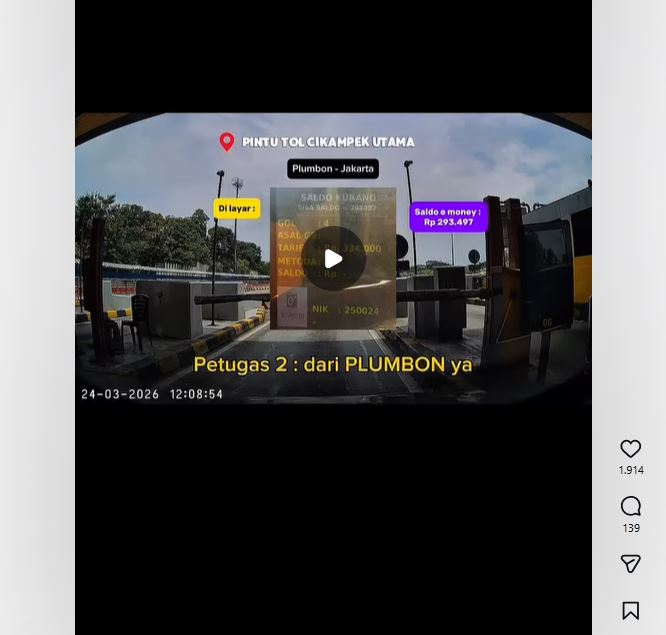 golongan kendaraan, Gerbang Tol Cikampek Utama, Gerbang Tol Plumbon, Tarif Tol Plumbon-Cikampek, Salah Input Golongan Kendaraan, Petugas Gerbang Tol Plumbon Ngaco, Mobil Pribadi Kena Tarif Golongan 4 Saat Keluar Cikampek Utama
