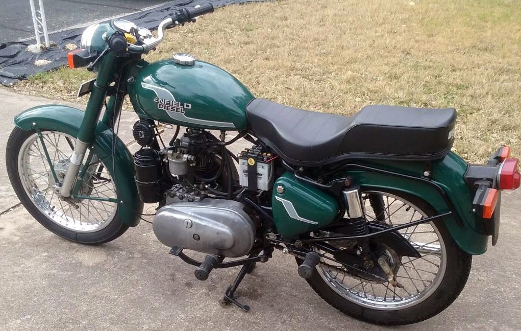royal enfield, mesin diesel, motor irit, motor mesin diesel, Royal Enfield Taurus, motor irit bbm, Motor Super Irit BBM! Royal Enfield Ini Minumnya Solar, Isi 1 Liter Bisa Tempuh 80 Km