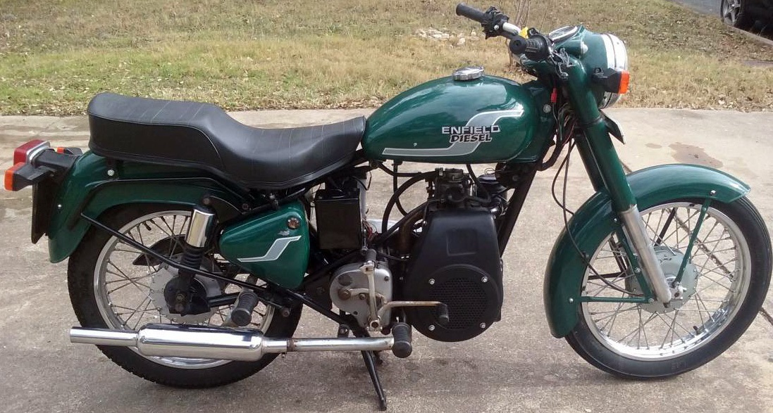 royal enfield, mesin diesel, motor irit, motor mesin diesel, Royal Enfield Taurus, motor irit bbm, Motor Super Irit BBM! Royal Enfield Ini Minumnya Solar, Isi 1 Liter Bisa Tempuh 80 Km
