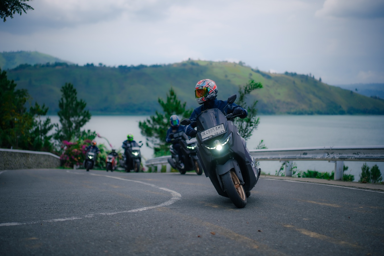 sumatera, yamaha nmax, turing, NMAX Turbo, MAXI Tour Boemi Nusantara, Dipakai Turing Toba-Samosir, Seirit Ini Konsumsi Bensin Yamaha NMAX Turbo