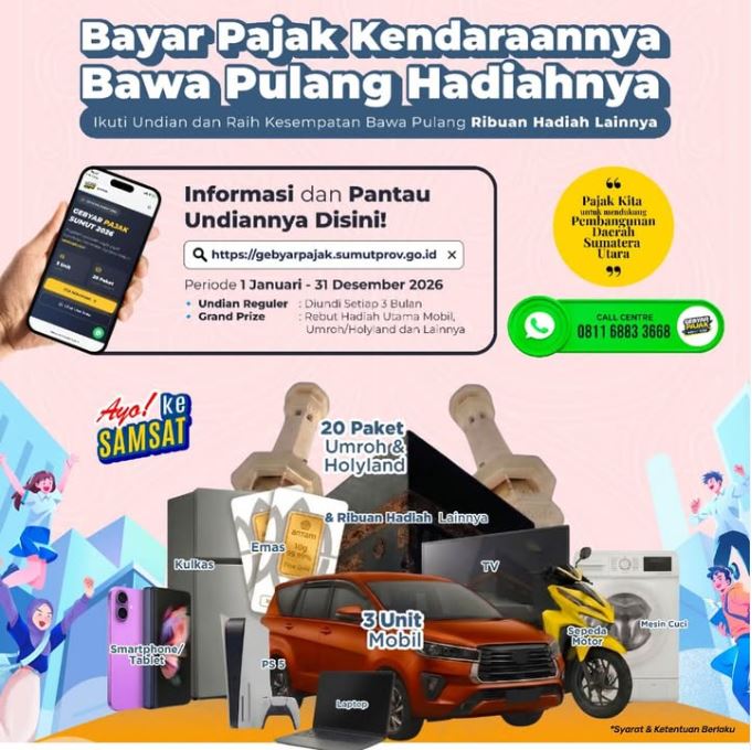 pajak kendaraan, innova reborn, toyota kijang innova reborn, Bayar Pajak Berhadiah Innova, Gebyar Pajak Sumut 2026, Info Buat Warga di Provinsi Ini, Bayar Pajak Kendaraan Berhadiah Kijang Innova Reborn Sampai Umrah