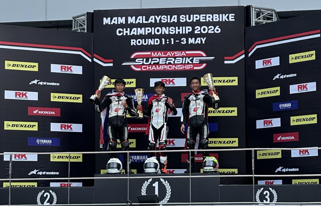 pembalap indonesia, pembalap honda, PT Astra Honda Motor (AHM), Abimanyu Bintang Fermadi, Idemitsu Honda Thailand Talent Cup (IHTTC) 2026, Resky Yusuf Hermawan, Merah Putih Berkibar di Sepang! Duet Pembalap Astra Honda Kasai Podium Seri Pembuka Thailand Talent Cup