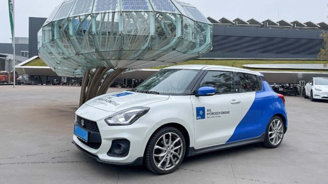 India, mobil listrik, suzuki india, suzuki maruti, suzuki swift hidrogen, Suzuki Swift Pamer Mesin Hidrogen di Vienna, Emisi Cuma Air Tapi Tenaga Buas