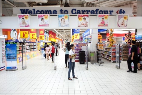 1. Sunrise Mall, 2. Gama Swalayan, 3. Patih Keraton Mojopahit, 4. Swalayan Super Indo, 5. Metro Fashion, 6. Papaya Swalayan, 7. Carrefour