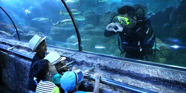 Ancol Jakarta Bay City, 1. Atlantis, 2. Ocean Dream Samudra, 3. Seaworld, Area Paling Ramai