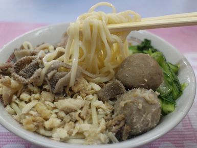 1. Mie Ayam Blo’on, 2. Bakmi Berdikari, 3. Mie Ayam Bangka Asan, 4. Yamin 88 Cijantung, 5. Mie Ayam Gondangdia, 6. Mie Ayam Yunus, 7. Bakmi Baji Pamai, 8. Bakmi Jhon Sampit Melawai, 9. Bakmi Tasik, 10. Mie Ayam Alip