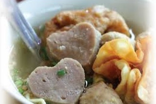 1. Bakso Cinta, 2. Bakso Mawut, 3. Mie Ayam Pak Kribo, 4. Bakso Krikil Pak Bendot