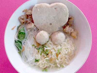 1. Bakso Cinta, 2. Bakso Mawut, 3. Mie Ayam Pak Kribo, 4. Bakso Krikil Pak Bendot