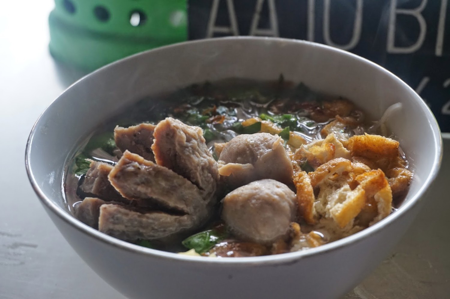 1. Bakso Cinta, 2. Bakso Mawut, 3. Mie Ayam Pak Kribo, 4. Bakso Krikil Pak Bendot