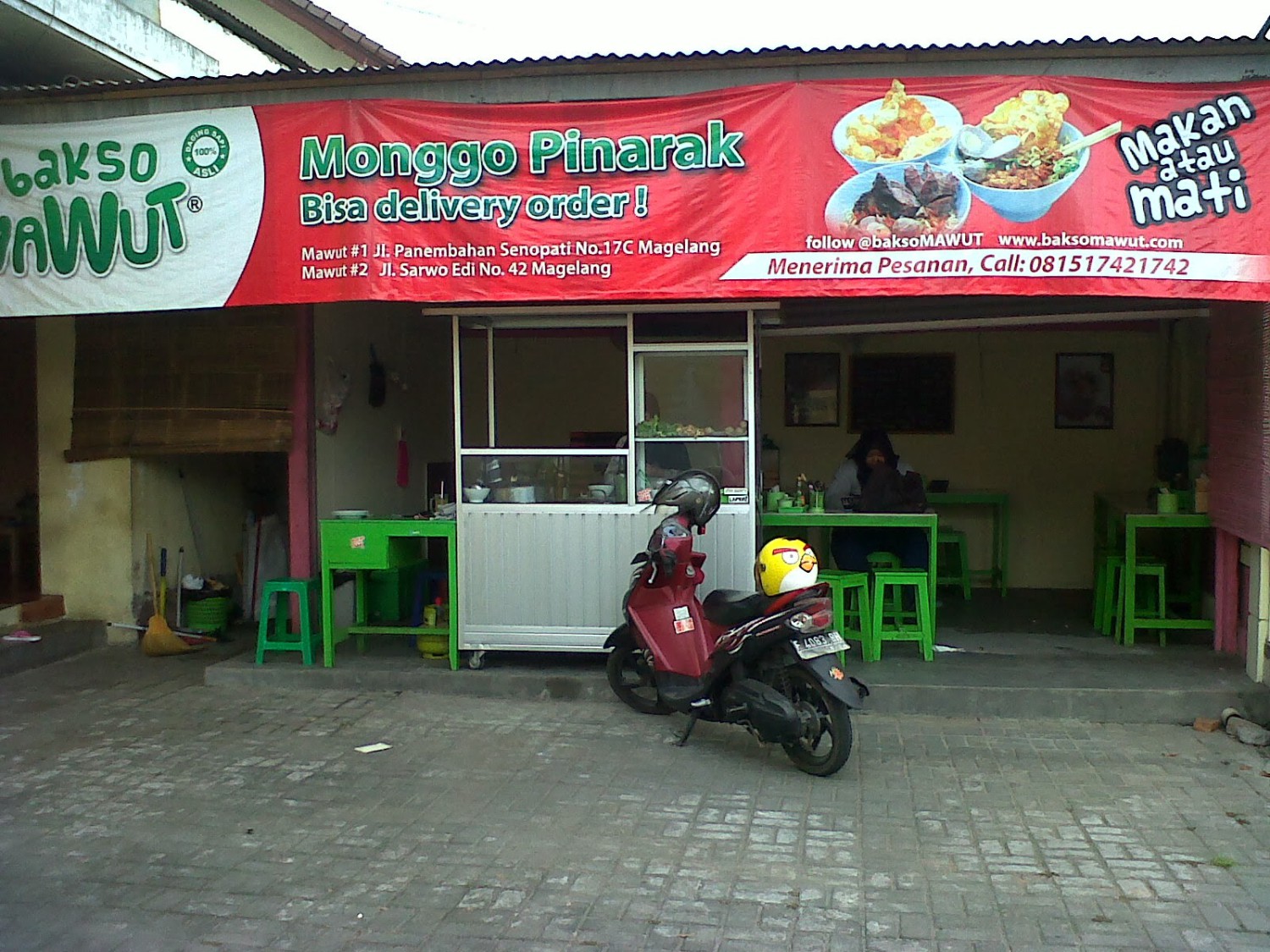 1. Bakso Cinta, 2. Bakso Mawut, 3. Mie Ayam Pak Kribo, 4. Bakso Krikil Pak Bendot