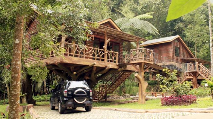 1. Arwana Safari, 2. Grand Prioritas, 3. Hotel Arjuna, 4. Laguna Resort, 5. Rumah Pohon, 6. Pall Inn, 7. The Rizen, 8. Evergreen Hotel, 9. Bumi Ciherang, 10. Zest Hotel