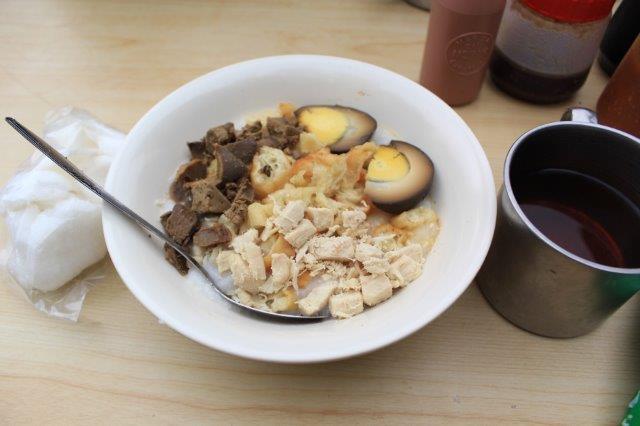 1. Bubur Gibbas, 2. Bubur H. Amid, 3. Bubur Pak Imon, 4. Bubur Pak Zaenal, 5. Mang H. Oyo Pusat, 6. Bubur Ayam Yuyu, 7. Bubur Ayam PMI, 8. Bubur Lampur Merah, 9. Bubur Palaguna, 10. Bubur Handayani