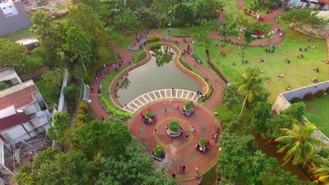 1. Taman Ayodya, 2. Pasar Santa, 3. Taman Tabebuya, 4. Taman Langsat, 5. Taman Spatodhea, 6. Setu Babakan, 7. Pusat Primata Schmutzer