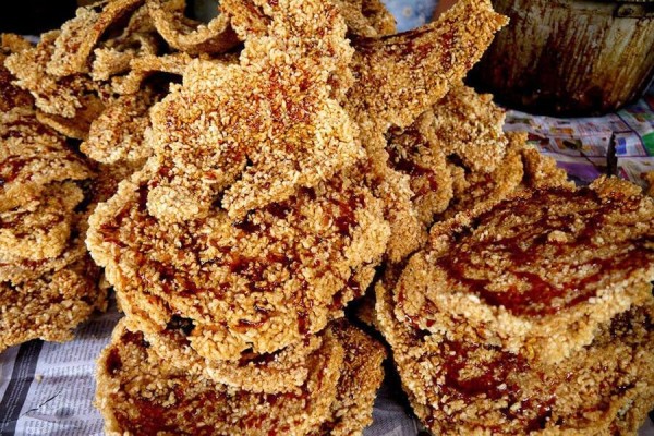 1. Rengginang Tiwul, 2. Gathot, 3. Keripik Tempe, 4. Wajik, 5. Walangan, 6. Intip Mini, 7. Saci (Sragen Munchies), 8. Ampyang, 9. Keripik Pisang, 10. Emping Garut