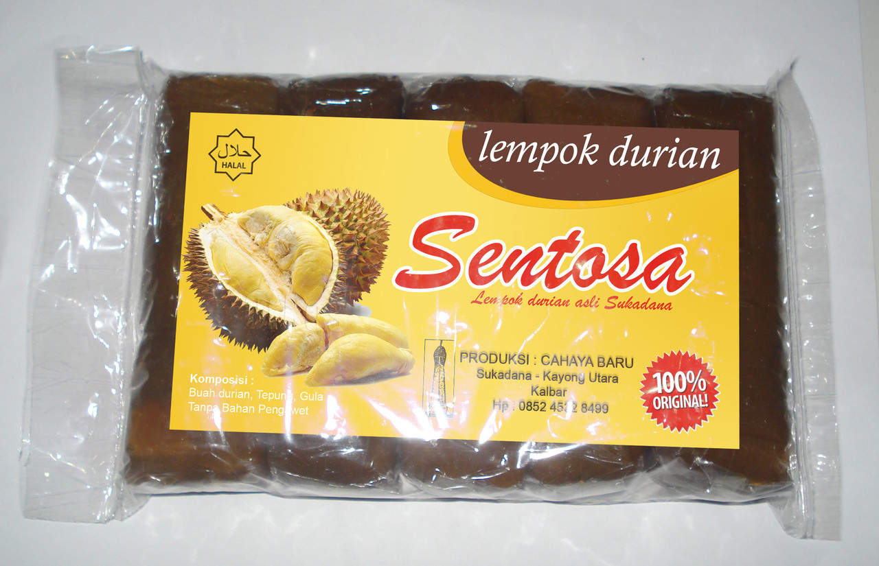 1. Bingke, 2. Snek Meruku, 3. Chai Kue, 4. Juhi Bakar, 5. Cokelat Lidah Buaya, 6. Lempok Durian, 7. Pisang Srikaya, 8. Cokelat Wijen, 9. Kerupuk Amplang, 10. Kacang Piinatsu, 11. Brownies Durian, 12. Manisan Kandis Salju
