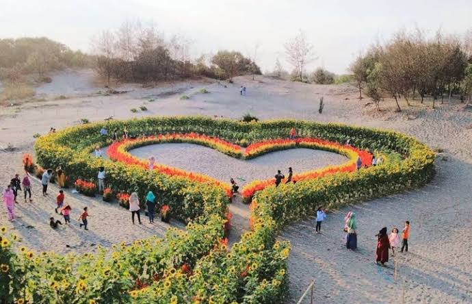 1. Resoinangun Garden, 2. Taman Bunga Asri, 3. Taman Khayana, 4. Taman Bunga Celosia Kemadang, 5. Kukup Mentari, 6. Taman Gumuk Pasir
