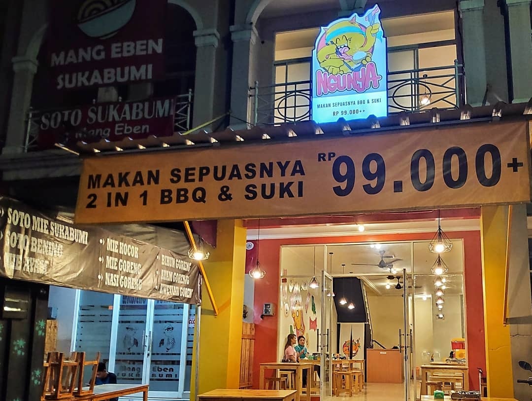 1. Shabu Hji-mat, 2. Mashiseo, 3. Ngunya, 4. Grill 99, 5. Bamboo Dimsum, 6. Pochajjang, 7. KKUMGA BBQ, 8. Steak 21, 9. Miyazaki, 10. Gudang Kafe